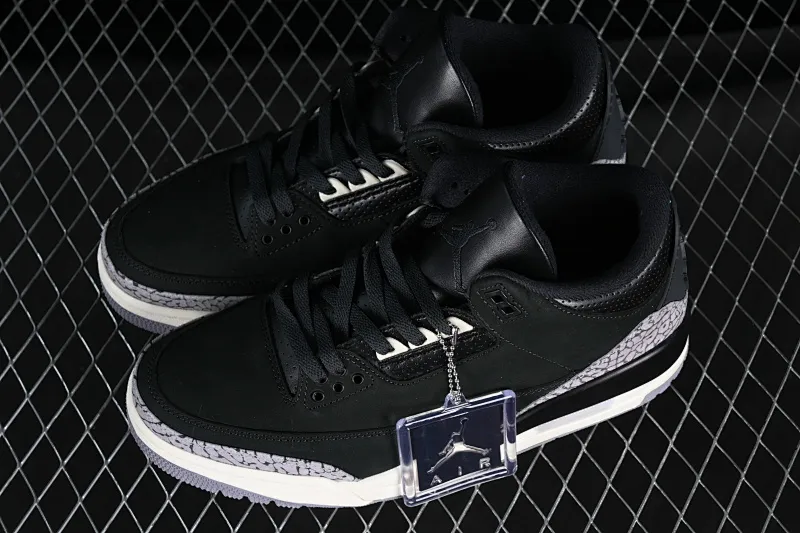 All categories Air Jordan Jordan series basketball shoes Air Jordan 3 L version Air Jordan 3 Retro "Off Noir" AJ3 Joe 3 old black cement CK9246-001
